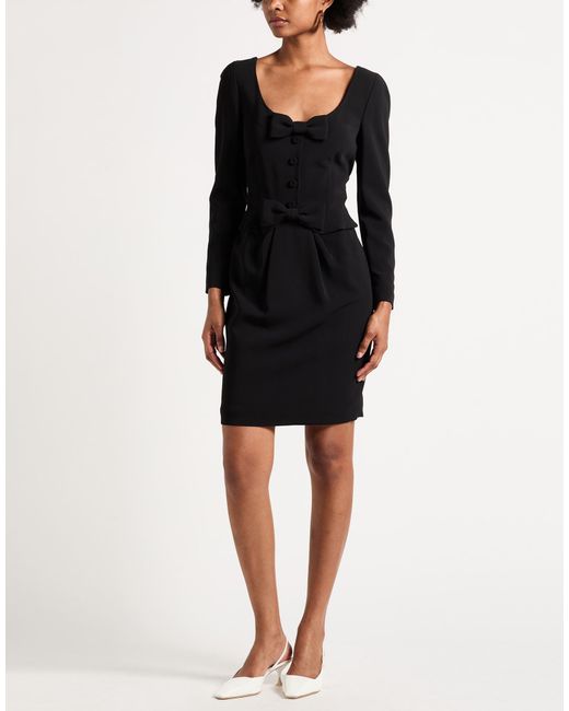 Moschino Black Mini Dress Viscose, Elastane
