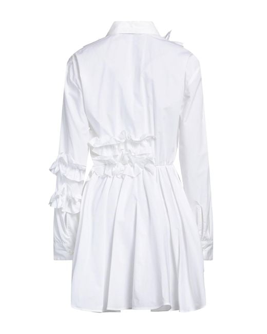 MSGM White Mini Dress Cotton