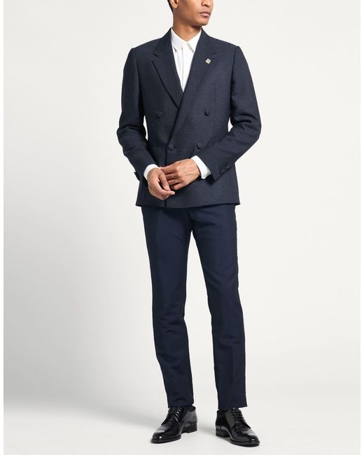 Lardini Blue Midnight Blazer Wool, Polyester, Elastane for men