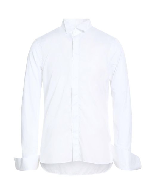 Tagliatore White Shirt Cotton for men