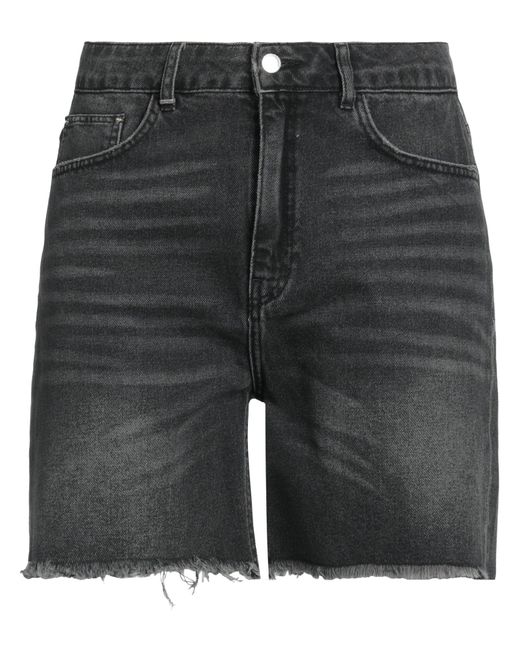 flâneur Black Denim Shorts for men