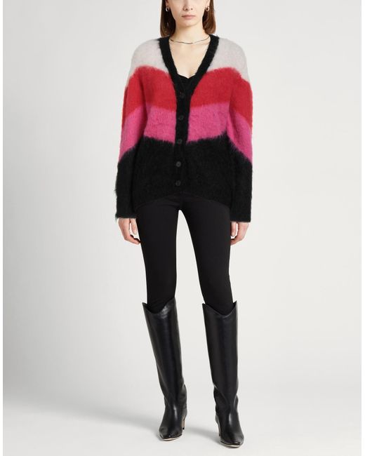 Jucca Red Cardigan Polyamide, Alpaca Wool, Mohair Wool
