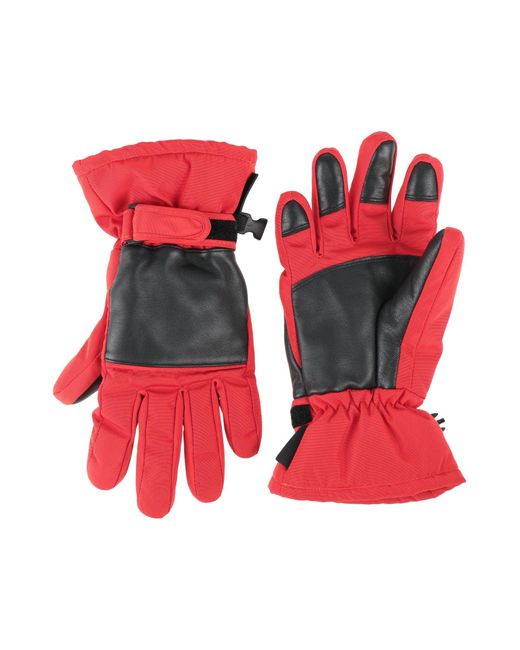 Yves Salomon Red Gloves Polyester, Lambskin for men