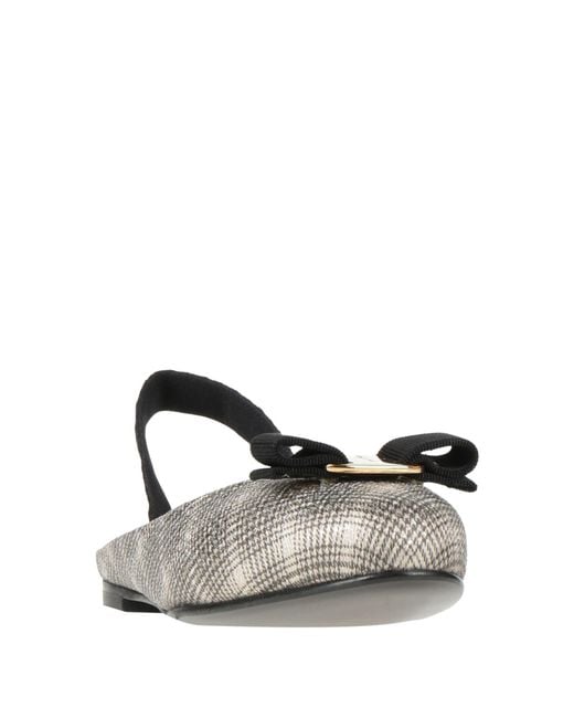 Ferragamo Metallic Ballet Flats