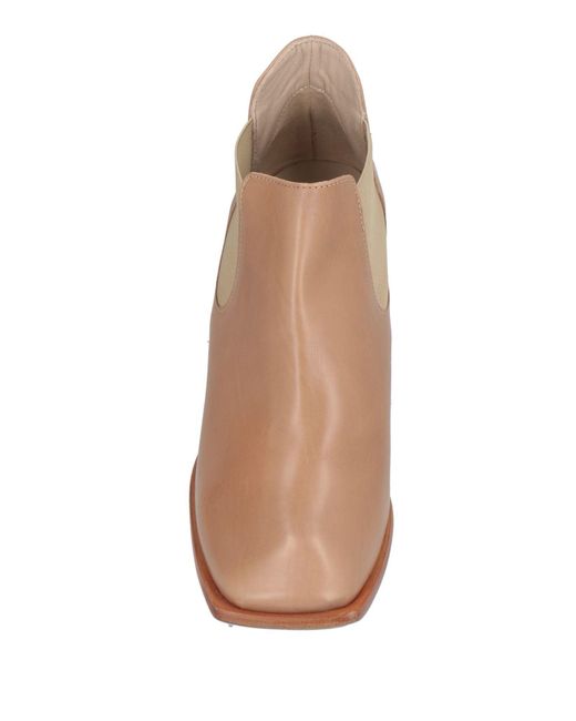 Malloni Brown Ankle Boots Leather