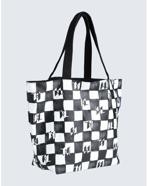 Bolso shopper Essential a cuadros Karl Lagerfeld de color Black