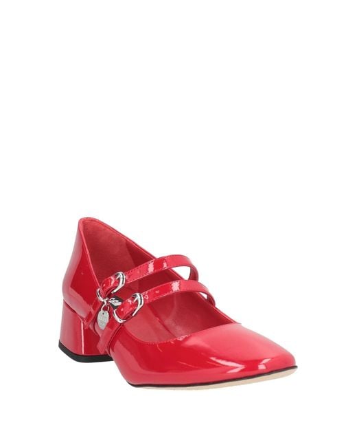MSGM Red Pumps Textile Fibers