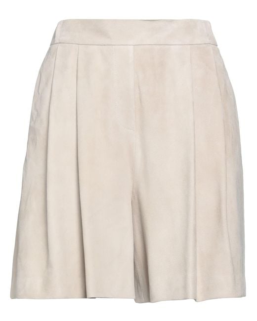 Fabiana Filippi Natural Shorts & Bermuda Shorts Leather