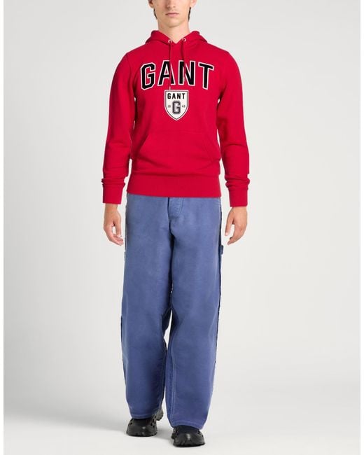Gant Red Sweatshirt Cotton, Polyester for men