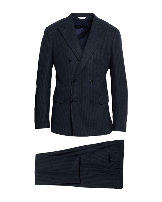 Boglioli Blue Suit Virgin Wool, Polyester, Elastane for men