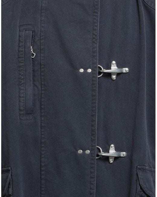 Fay Blue Midnight Jacket Cotton, Calfskin for men