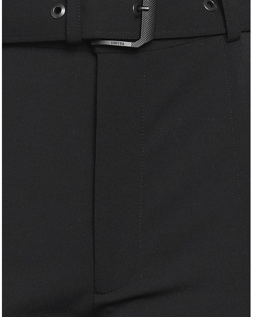 Ssheena Black Pants Polyester, Virgin Wool, Elastane