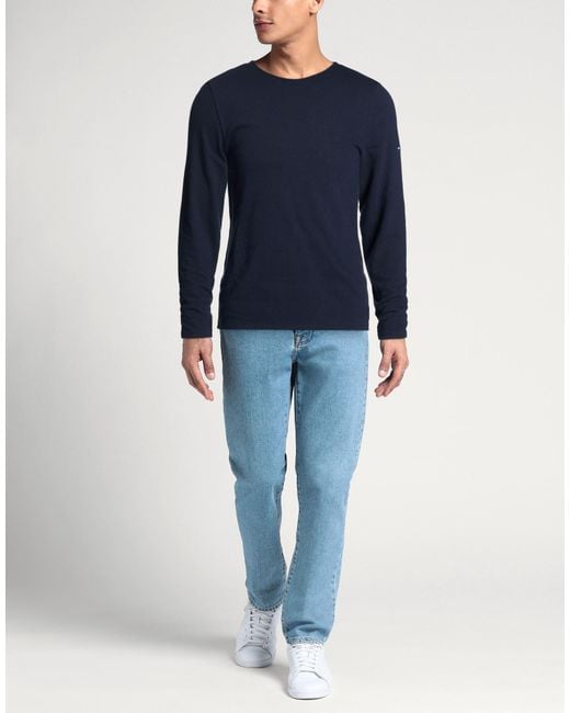 Saint James Blue L'Atelier T-Shirt Cotton for men