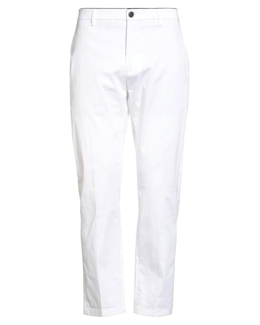 Department 5 White Pants Cotton, Elastane for men