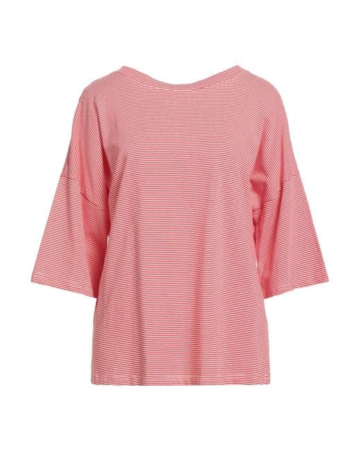 Shirtaporter Pink T-Shirt Viscose, Polyester, Elastane