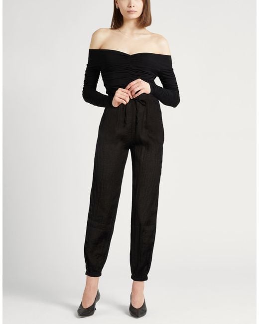 Crossley Black Pants Linen