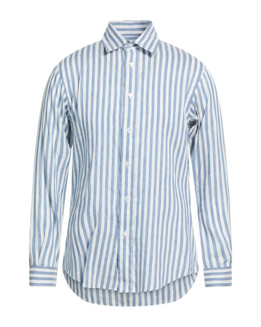 Fedeli Blue Light Shirt Linen, Lyocell for men