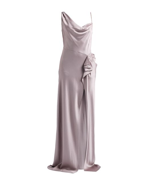 Dries Van Noten Purple Maxi Dress Acetate, Viscose