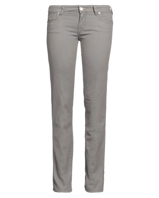 Jacob Cohen Gray Pants Cotton, Polyester, Elastane