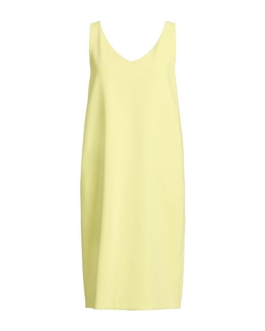 Agnona Yellow Midi Dress Cotton, Viscose, Elastane
