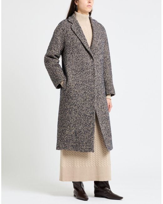 Herno Gray Midnight Coat Wool, Acrylic, Polyester, Polyamide, Elastane