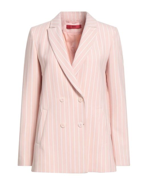 HUGO Pink Blazer Polyester, Viscose, Elastane