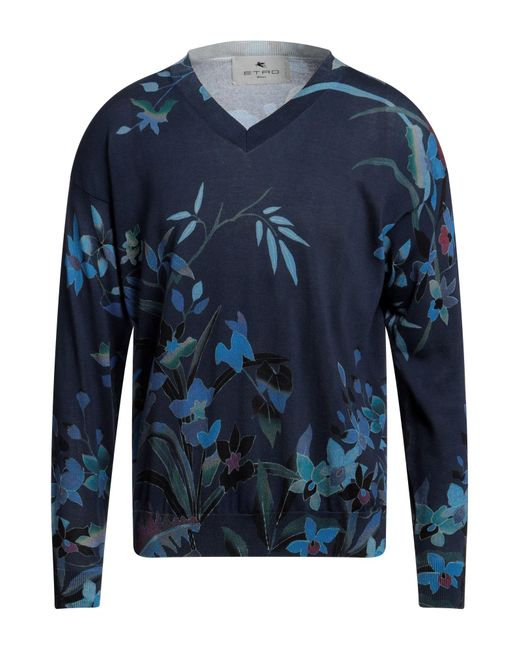 Etro Blue Sweater for men
