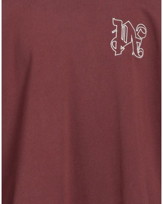 Palm Angels Red Sweatshirt Cotton, Elastane, Polyester for men