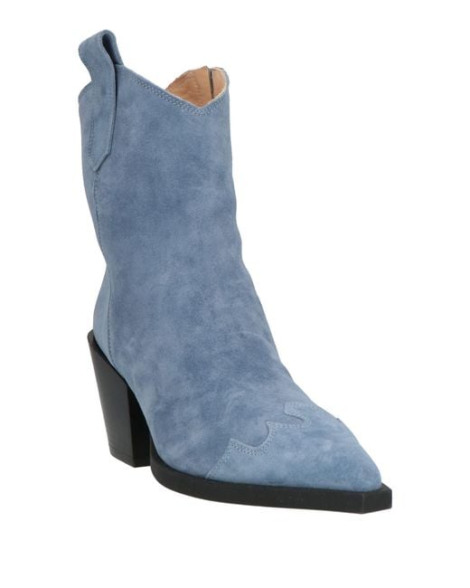 COPENHAGEN Blue Ankle Boots Leather