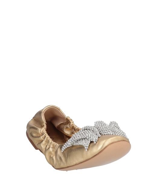 Casadei Natural Ballet Flats Leather