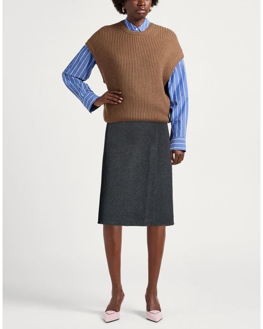 P.A.R.O.S.H. Gray Midi Skirt