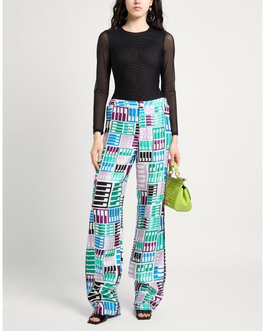 Emilio Pucci Blue Pants Silk