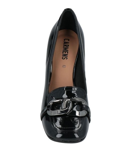 Carmens Black Loafers Leather