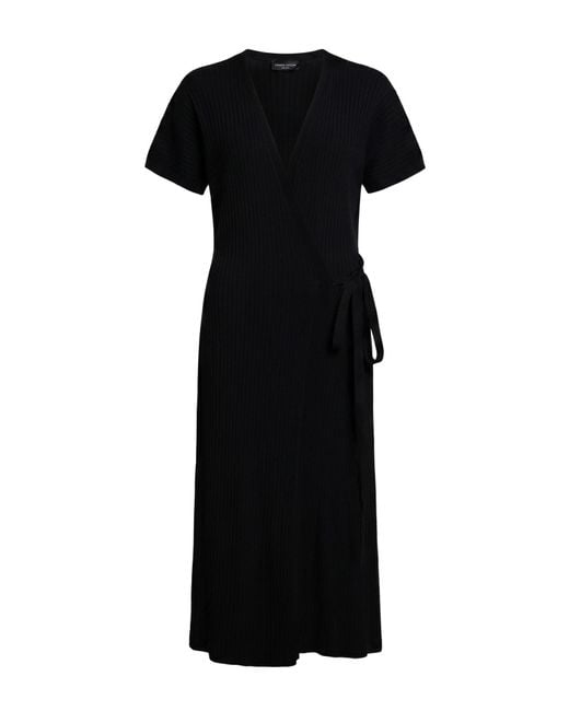 Roberto Collina Black Midi Dress Viscose, Polyester