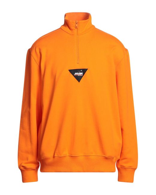 MSGM Orange Sweatshirt for men