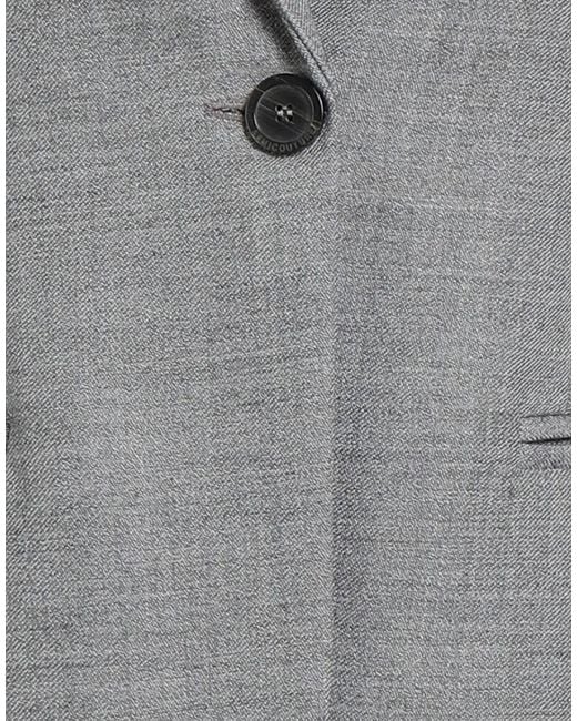 Semicouture Gray Blazer Virgin Wool, Polyester