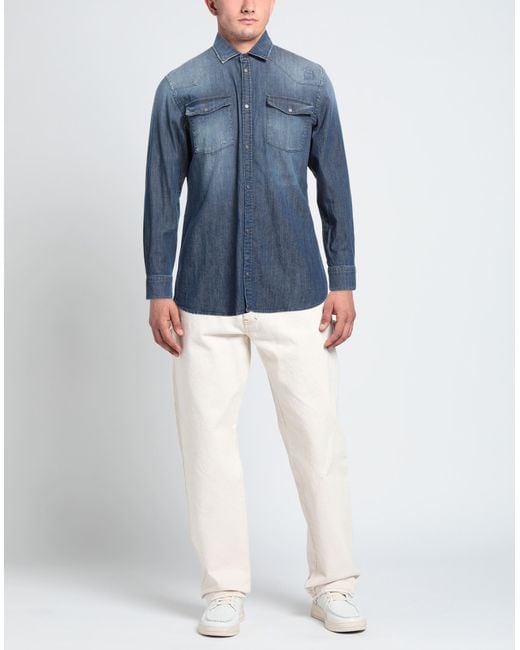 Dondup Blue Denim Shirt for men