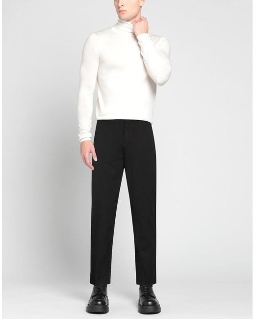 Brian Dales Black Pants Cotton, Elastane for men