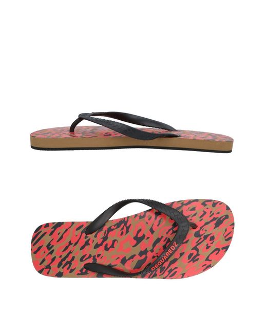 DSquared² Pink Toe Post Sandals for men