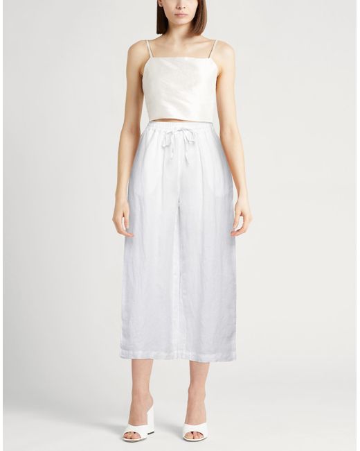 120% Lino White Trouser