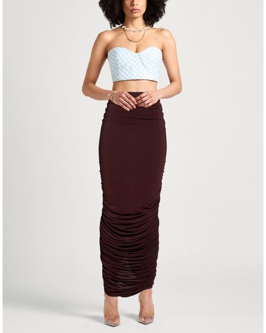 Magda Butrym Purple Maxi Skirt Viscose, Polyamide, Elastane