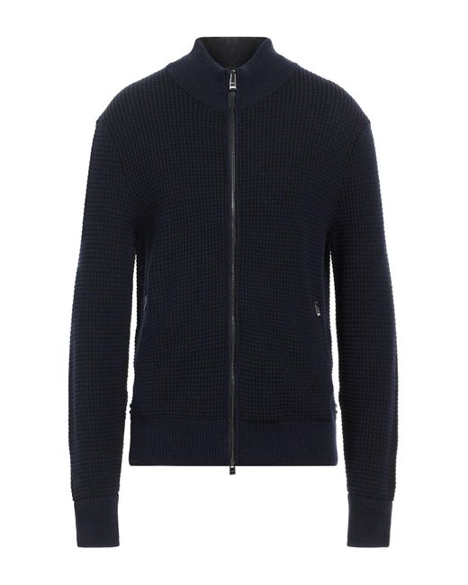 Boss Blue Cardigan Cotton, Virgin Wool for men