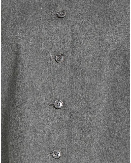 ANDAMANE Gray Tailored Vest Viscose, Polyester, Virgin Wool, Elastane