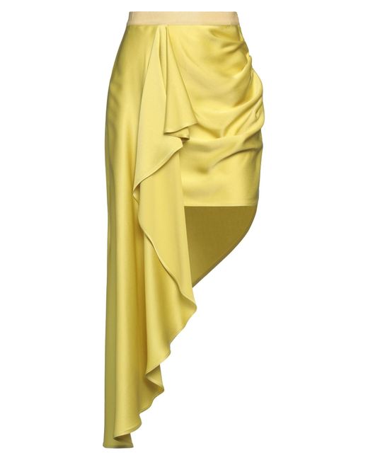 Elisabetta Franchi Yellow Midi Skirt Acetate, Viscose
