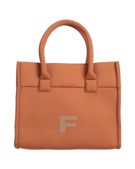 Fisico Brown Tan Handbag Polyester, Polyamide