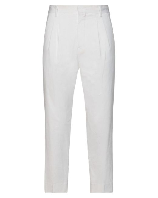 Grifoni White Pants Cotton, Elastane for men