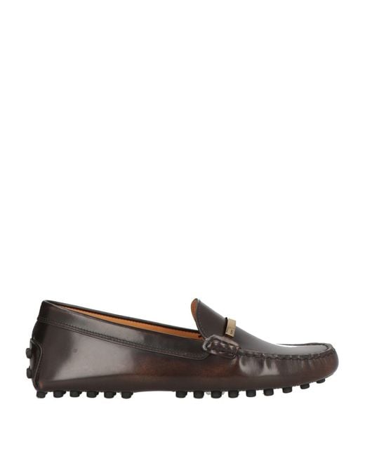 Tod's Gray Dark Loafers Leather