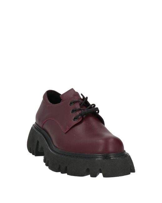 Cerruti 1881 Purple Lace-Up Shoes Leather