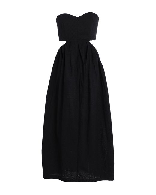 TOPSHOP Black Bandeau Crochet Cut Out Bardot Dress