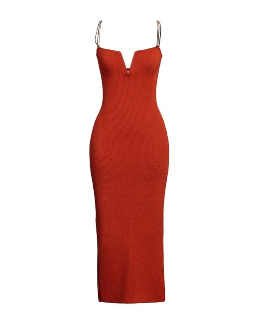 Galvan Red Midi Dress